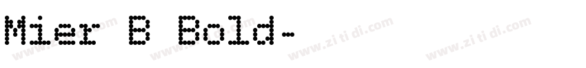 Mier B Bold字体转换